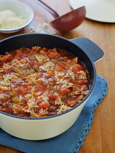 Beef and Bow Tie Soup Freezer Meal